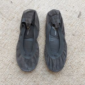Yosi Samra Gray Ballet Flats